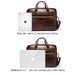 Leather Business Briefcase – Lightweight Men’s Work Tote Bag SF