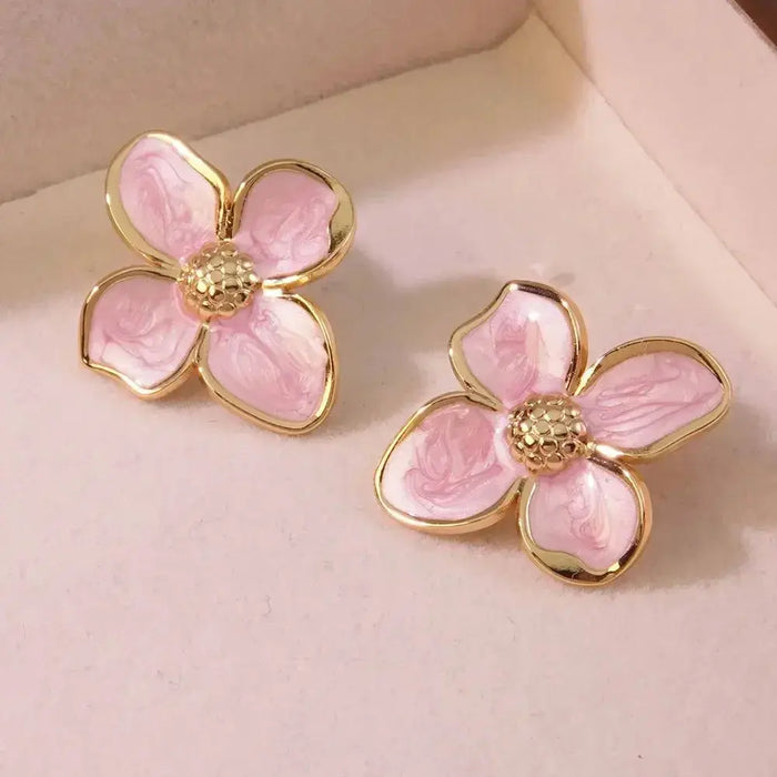 Stud Earrings – Vintage Petal Design in Stainless Steel SF