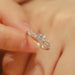 Moissanite Ring – S925 Sterling Silver 18K White Gold Plated SF