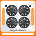4PCS Wheel Cap Design For Tesla Model Y 2020-2024 19 Inch Right＆Left Hubcaps Cyclone Cover Wheel Cover Replacement Accessories - Samanta Factory