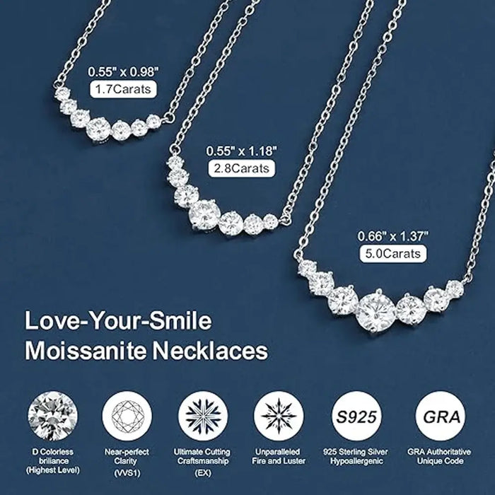 Moissanite Pendant Necklace – D-Color 1.7ct Oval Sparkle SF