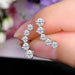 Premium 925 Sterling Silver Earrings With Excellent-Cut Moissanite Stones SF