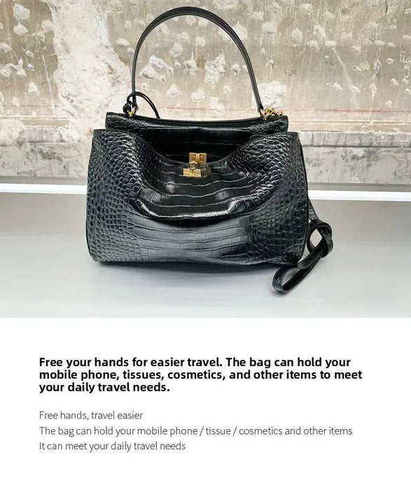 Urban Crossbody Bag - Lock Buckle Minimalist Design SF