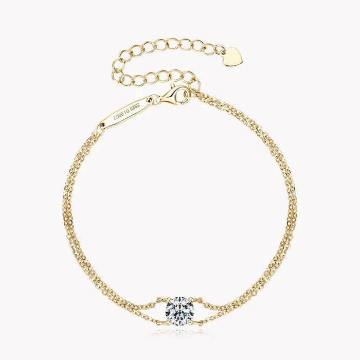 925 Sterling Silver Moissanite Bracelet – 1ct D-Color VVS1 SF