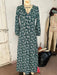 Women’s V-Neck Floral Maxi Dress – High-Waist Slit for Effortless Boho Chic - Samanta Factory