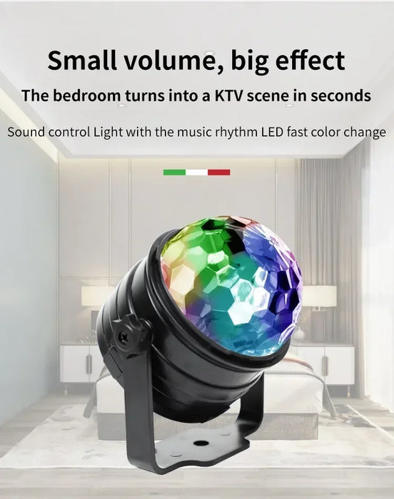 Portable RGB Stage Light with 7 Modes, Remote Control & Music-Sync Effects - Samanta Factory
