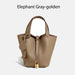 Cowhide Leather Bucket Bag – Soft Fashion for Four Seasons SF