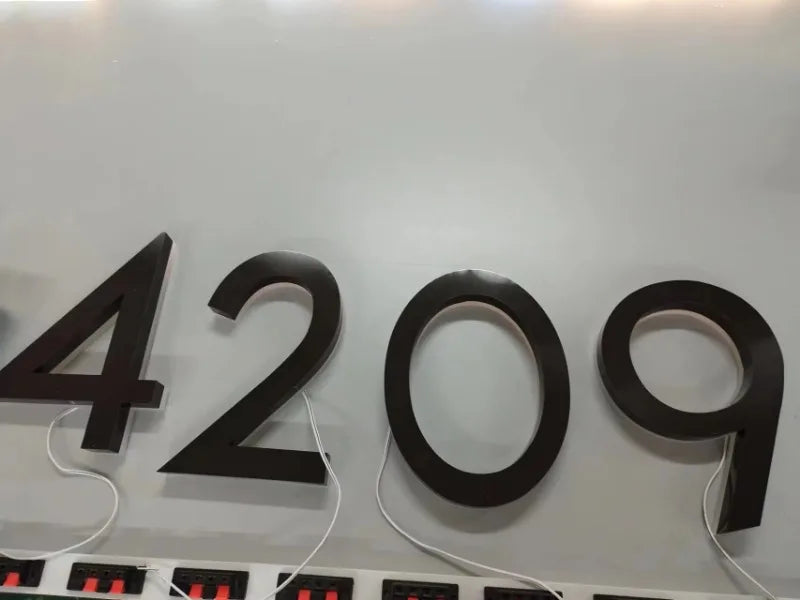 LED House Numbers – Backlit Stainless Steel Address Sign SF