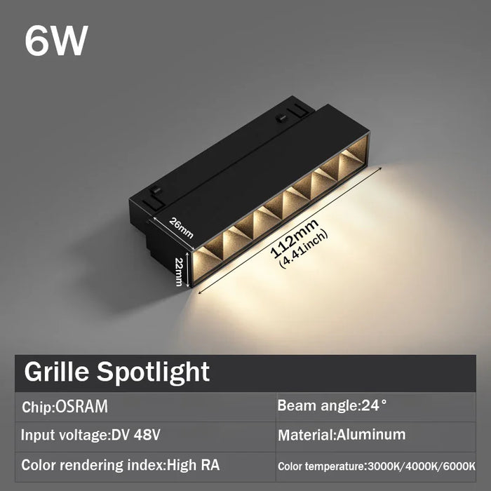 Magnetic LED Track Spotlight – 48V Linear Ceiling Light - Samanta Factory