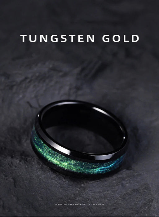 Tungsten Ring – Star Design with Custom Engraving SF