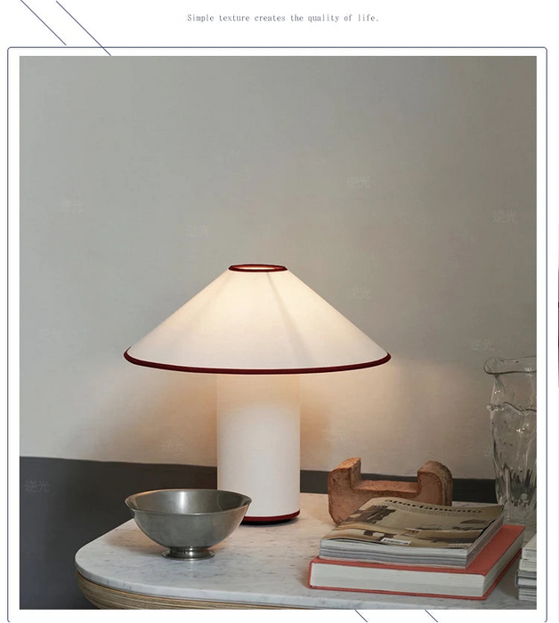 COLETTE Table Lamp – Japanese Wabi-Sabi White Mushroom Design - Samanta Factory
