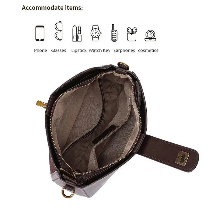 Cow Leather Shoulder Bag – Soft Half Moon Shape SF