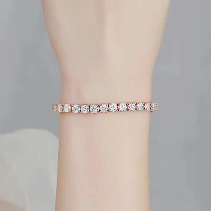 Moissanite Vintage Bracelet – 925 Sterling Silver Unisex Jewelry - Samanta Factory