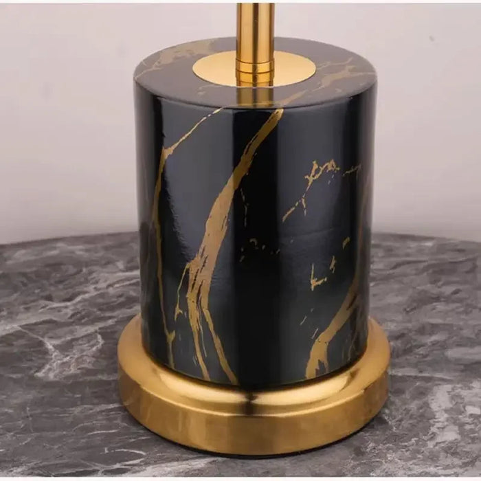 Contemporary LED Floor Lamp – Touch Control with Plated Metal Design - Samanta Factory