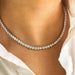 Moissanite Tennis Necklace – GRA Certified S925 Silver Sparkle SF