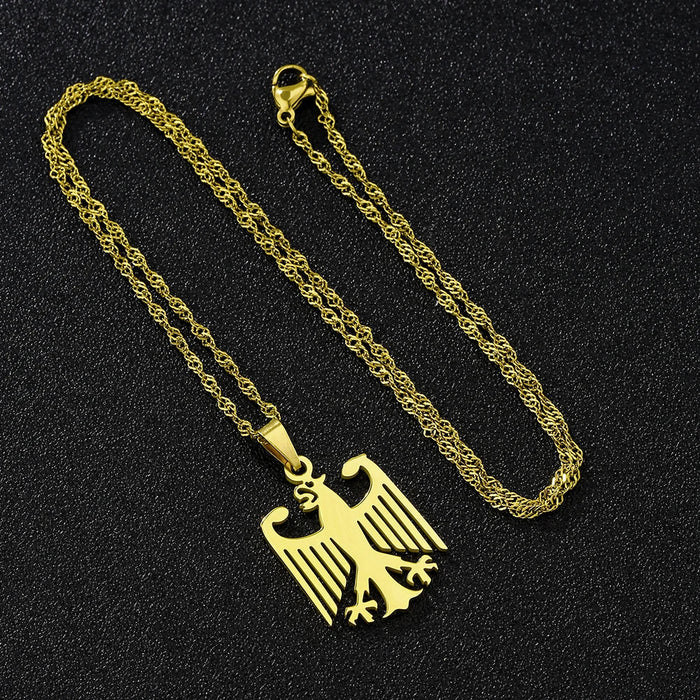 Eagle Pendant Necklace – Patriotic Unisex Chain SF