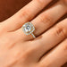 Moissanite Engagement Ring – 2ct D-Color VVS1 in 925 Sterling Silver SF