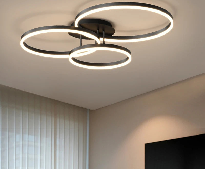 LED Ceiling Light – Art Deco Aluminum Design with Dimmable LED Bulbs - Samanta Factory