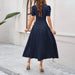 Junior Y2K Midi Dress – Puff Sleeves & Slim A-Line Silhouette - Samanta Factory