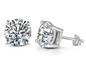 Moissanite Stud Earrings – 2ct D-Color Round Cut SF