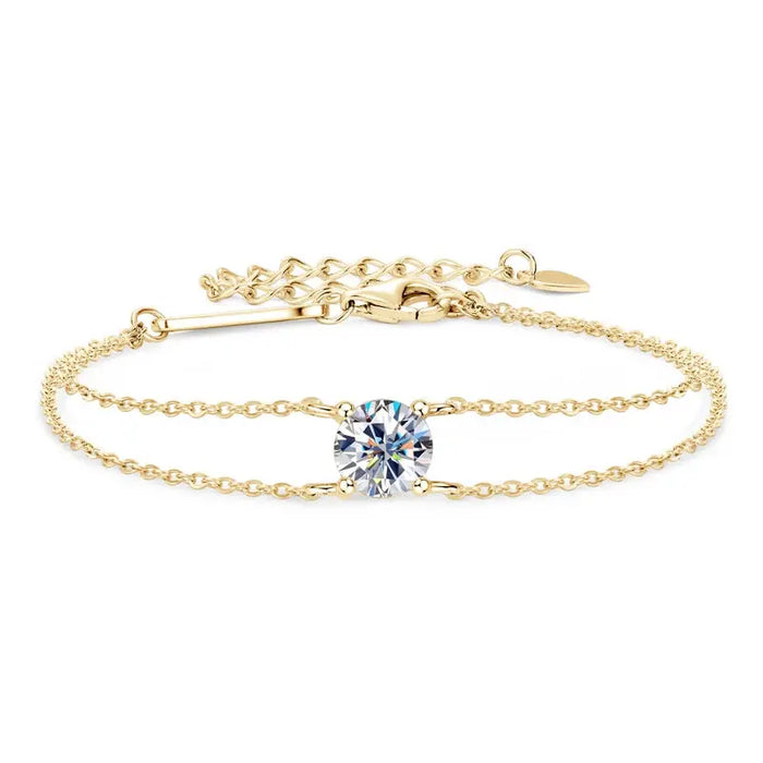 925 Sterling Silver Moissanite Bracelet – 1ct D-Color VVS1 SF