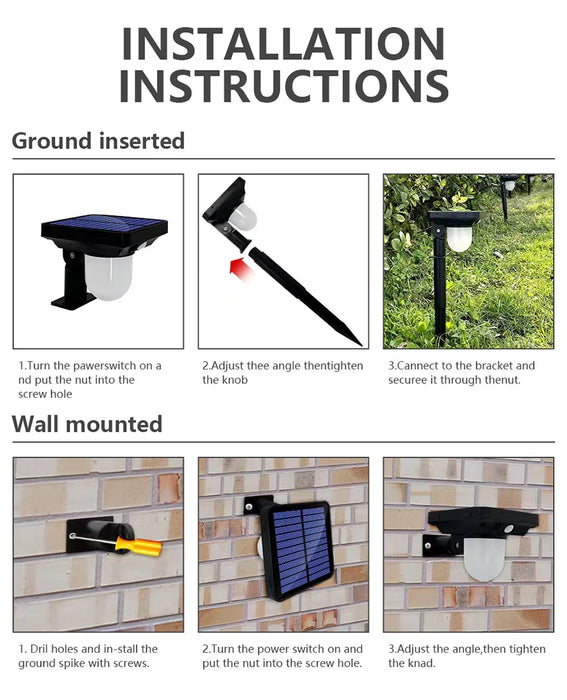 Solar Garden Light – Motion Sensor LED with Triple Modes and IP65 Weatherproof Design - Samanta Factory