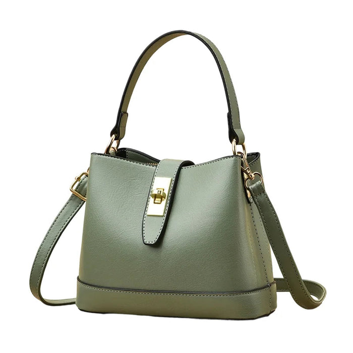 Women’s Two-Tone Bucket Bag – Large Capacity Faux Leather Crossbody & Shoulder Handbag SF