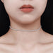 Moissanite Tennis Necklace – Adjustable 2 mm D-Color Shine SF