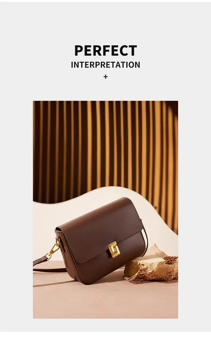 Split Leather Satchel Bag – Moderate Hardness for Women SF