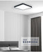 MARPOU Tuya Smart LED Ceiling Lamp Wood Grain App Voice Control Alexa/Google Remote Control Square Ceiling Lights Living Room - Samanta Factory