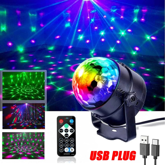 Portable RGB Stage Light with 7 Modes, Remote Control & Music-Sync Effects - Samanta Factory