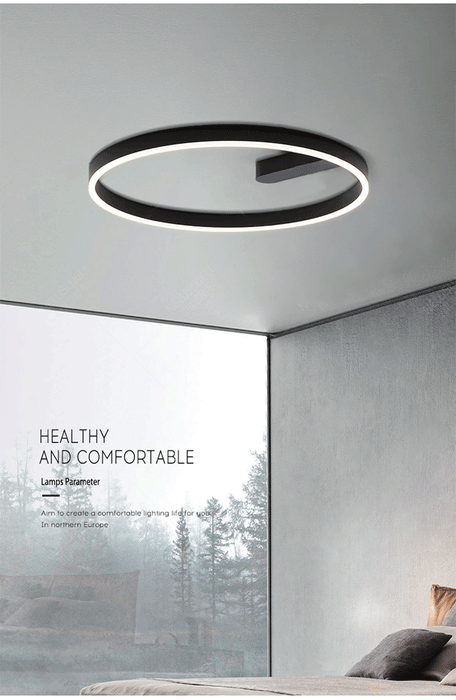 LED Ceiling Light – Modern Surface-Mounted Design with Dimmable Remote Control - Samanta Factory