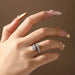 Double Snake Moissanite Ring – S925 Silver Adjustable Design SF