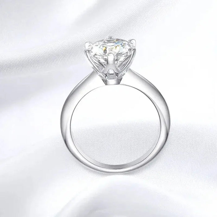Moissanite Engagement Ring – VVS1 Round Brilliant 925 Silver SF