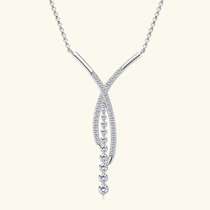 Moissanite Pendant Necklace – 2 Carat D-Color Round Solitaire SF