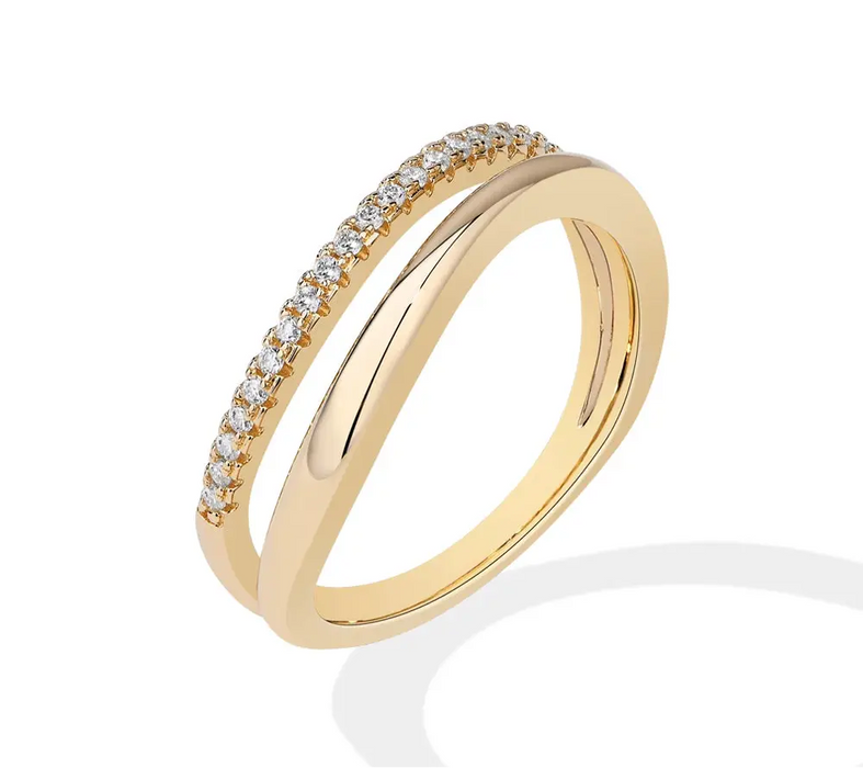 S925 Moissanite Ring – D-Color VVS1 Stone in 18K Gold Plating SF