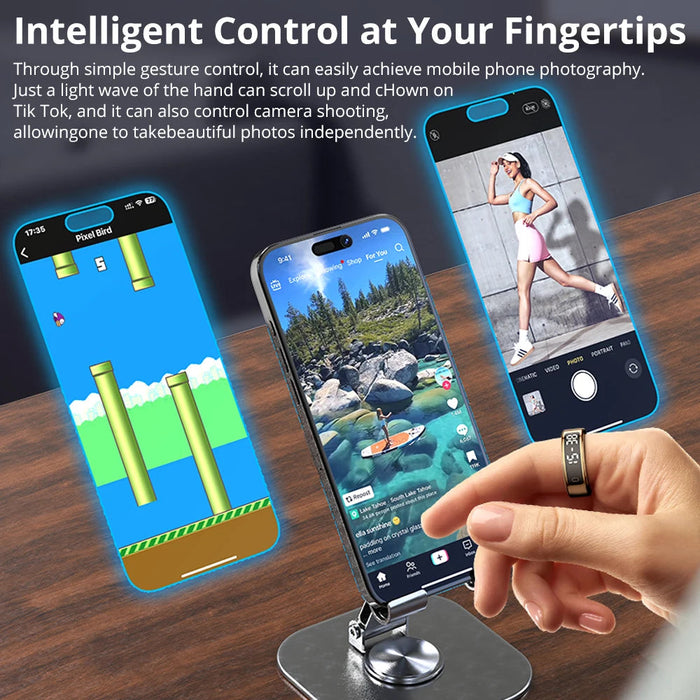 Smart Health Ring – Touchscreen Activity & Wellness Tracker SF