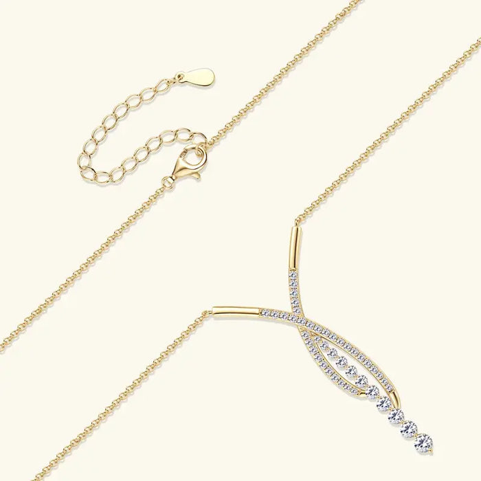 Moissanite Pendant Necklace – 2 Carat D-Color Round Solitaire SF