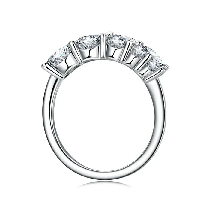 Moissanite Wedding Band – 3.26cttw Multi-Stone Sparkle SF