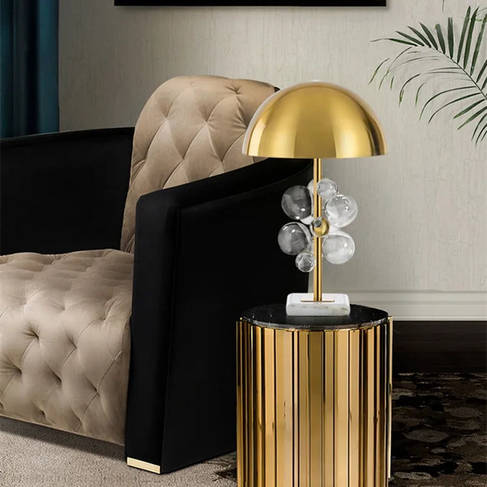 Art Deco Mushroom Lamp – Colourful Glass Globe Design for Table & Floor Lighting - Samanta Factory