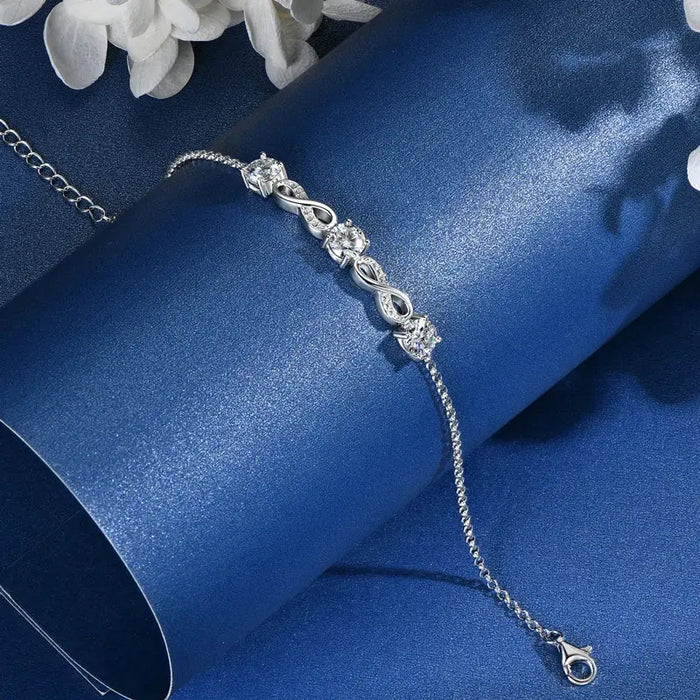 925 Sterling Silver Bracelet – D-Color Moissanite, Certified Fine Jewelry SF