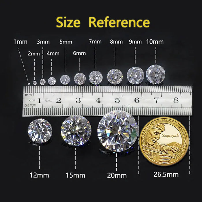 Moissanite Pendant Necklace – 7-Stone 925 Sterling Silver D-Color VVS1 SF