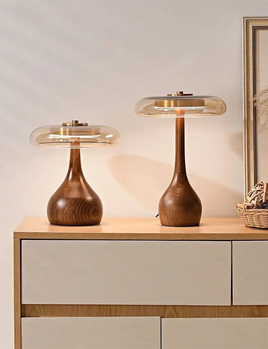 French Retro Floor Lamp – Luxury LED Table & Bedside Lighting with Clear Glass Shade - Samanta Factory
