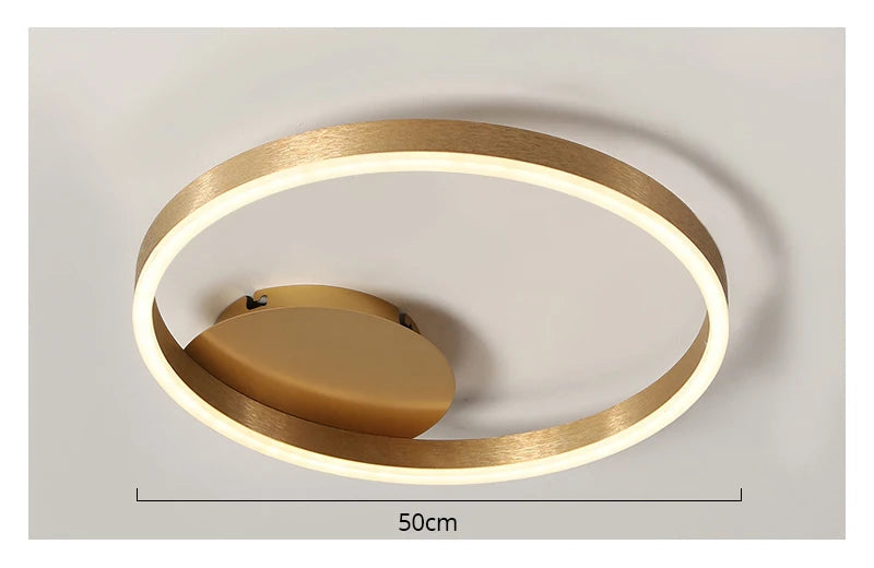 Modern LED Chandelier – Dimmable Semi-Flush Mount with Remote Control - Samanta Factory