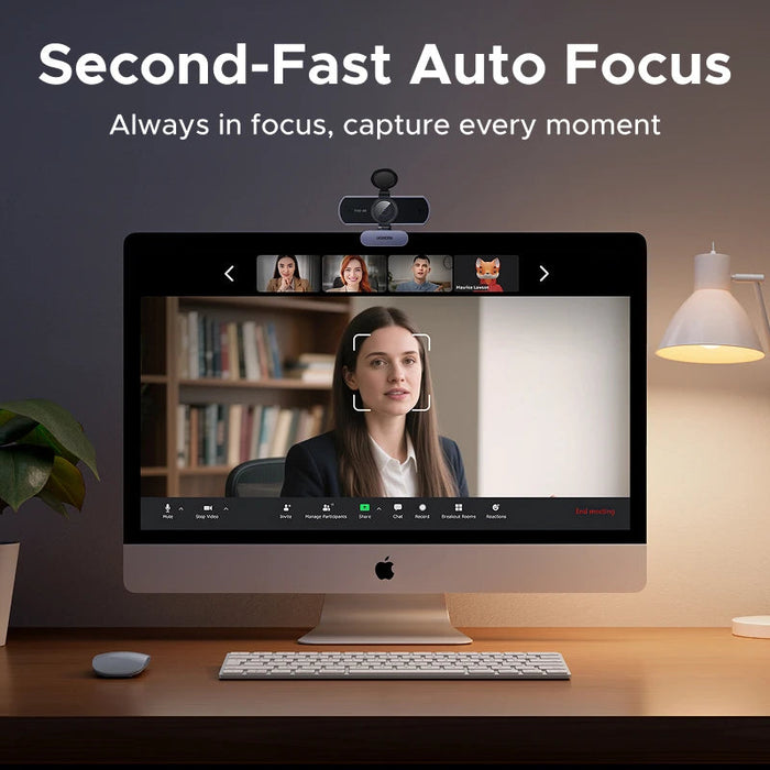 4K Webcam – 8MP Auto Focus with USB Plug & Play SF
