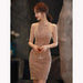 Sequin Mini Dress – Halter Neck & Slim Fit - Samanta Factory
