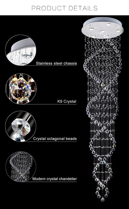 Modern LED Chandelier – Dimmable Flush Mount Ceiling Light - Samanta Factory