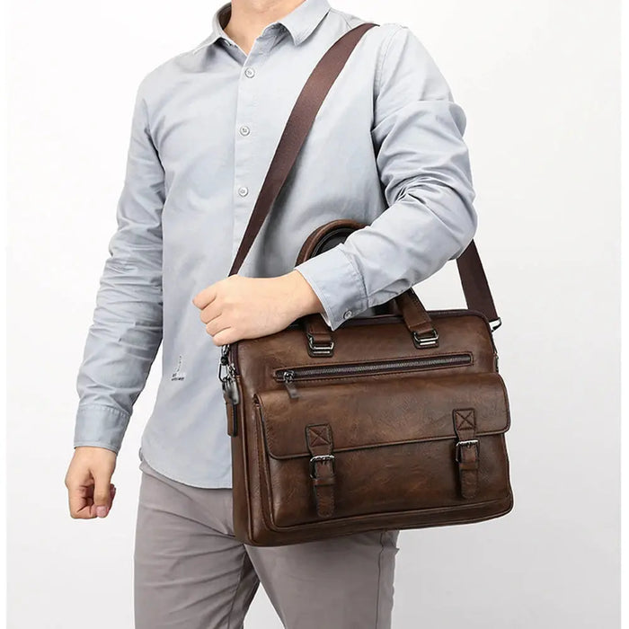 Business Laptop Briefcase – Lightweight 14-Inch Office Messenger Bag SF