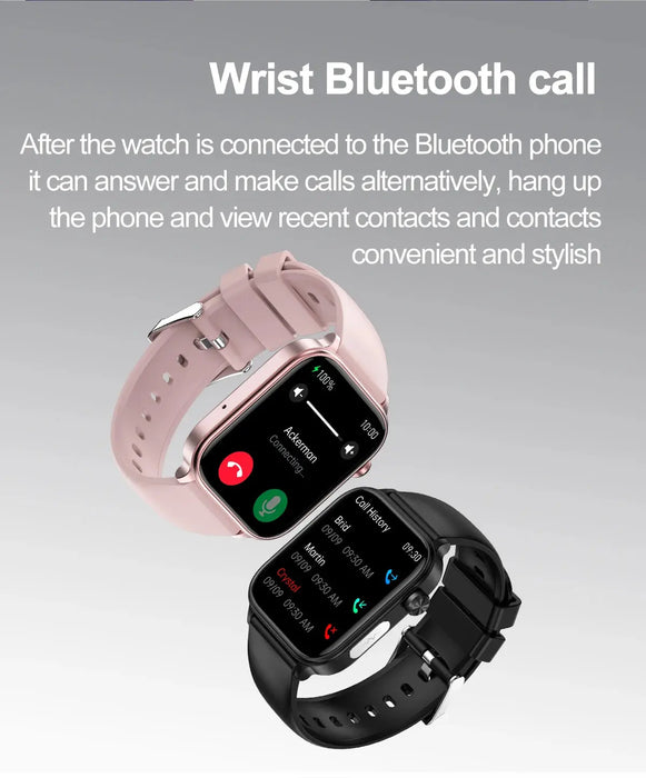 ECG health smartwatch with AMOLED display, AI voice calling, and advanced fitness tracking