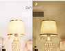 Crystal Table Lamp – Elegant Bedside Light with Polished Chrome Finish - Samanta Factory